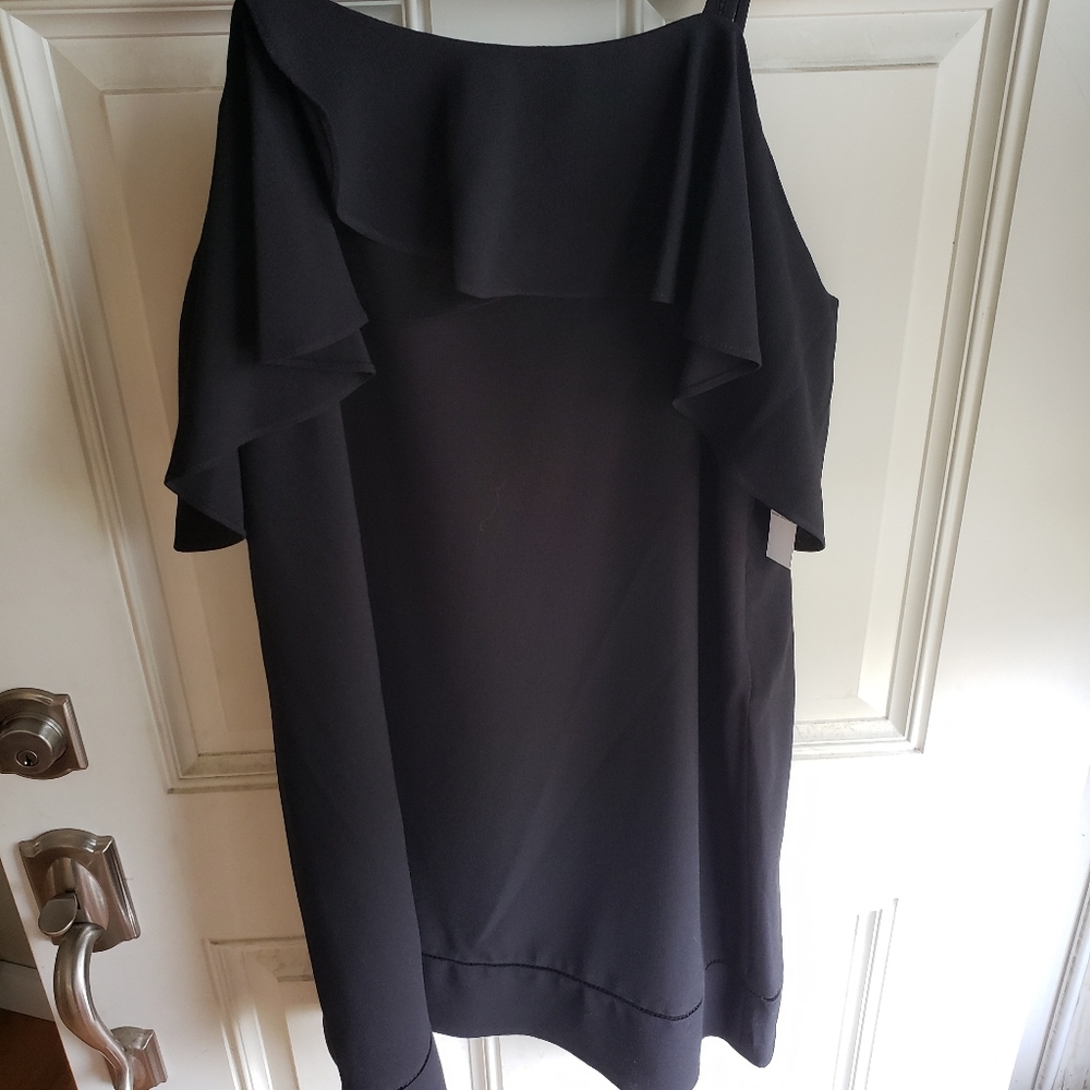 Maggy London black cold shoulder dress NWT